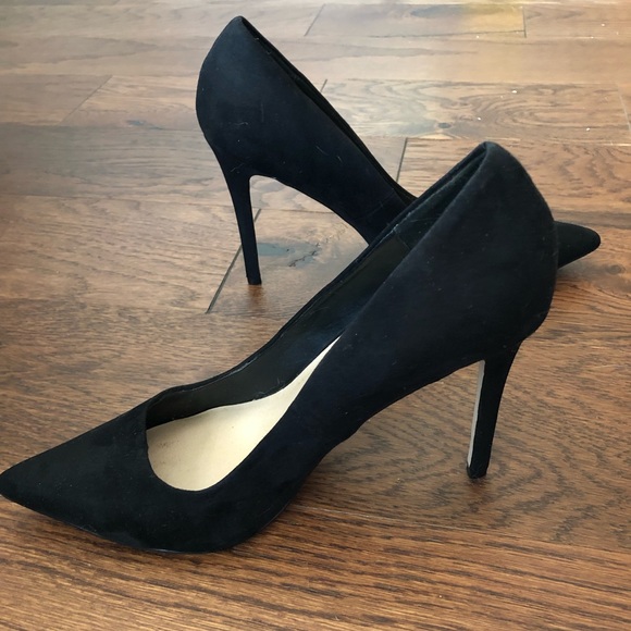 ASOS Black Suede Pointy Toe Heels - Picture 2 of 9